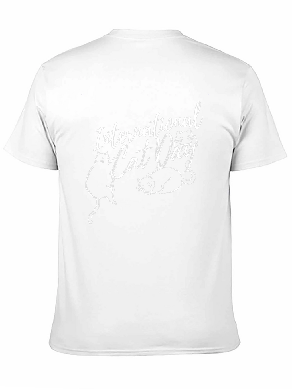 International Cat Day Black T-Shirt