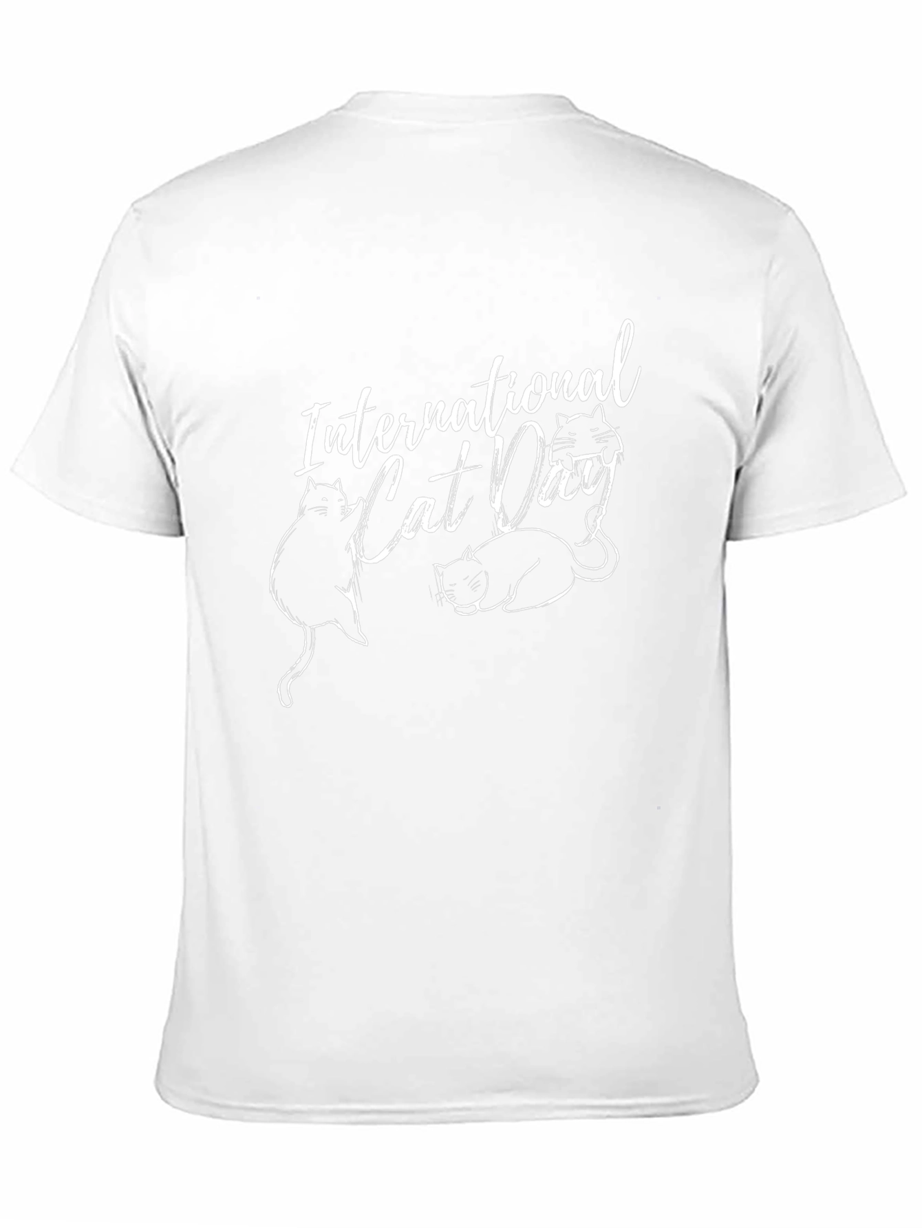 International Cat Day Black T-Shirt