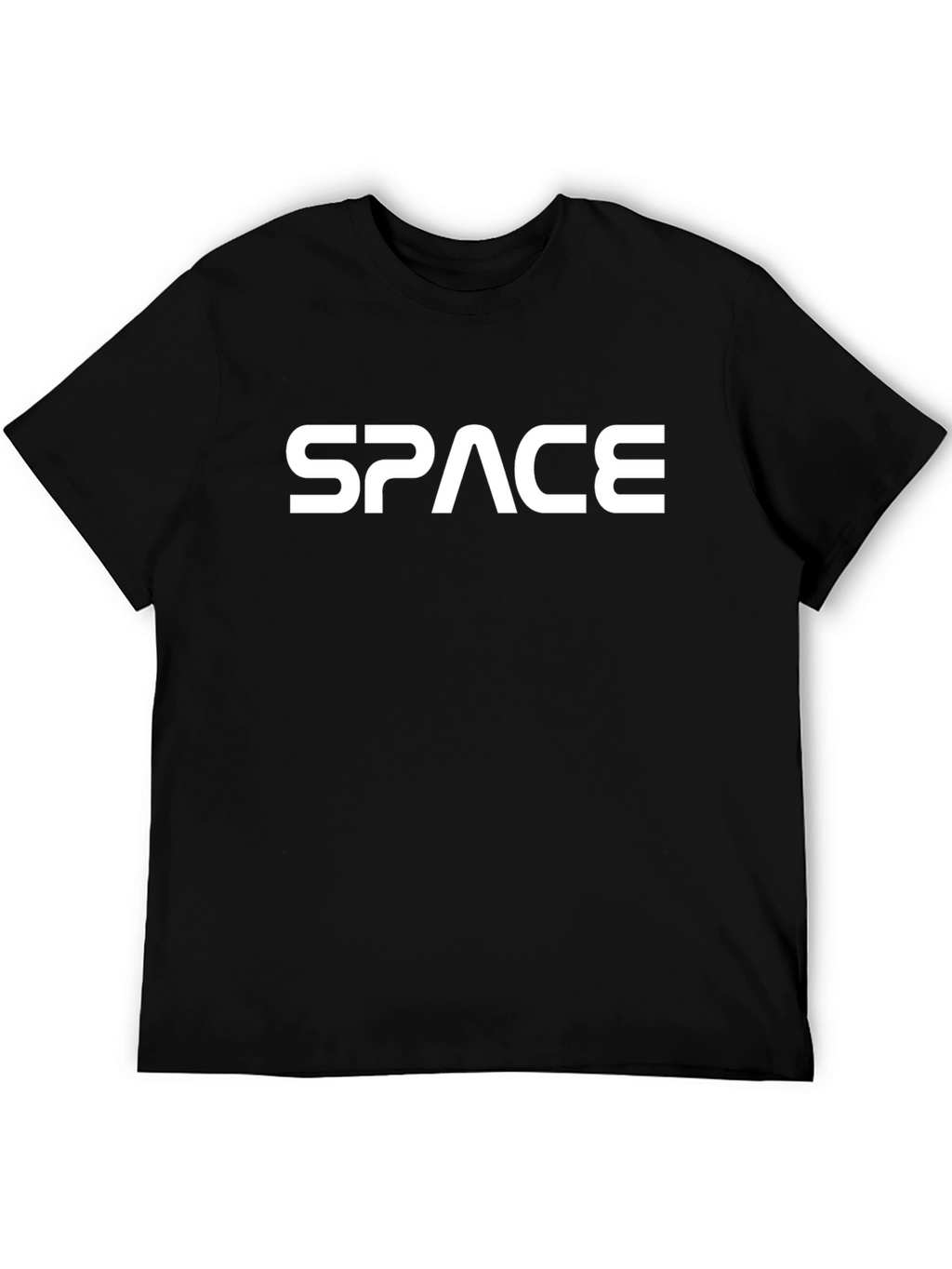 Space Graphic Tee - Black Cotton Casual T-Shirt