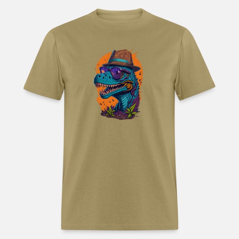 Dinosaur with Glasses and a Hat - Comic Style