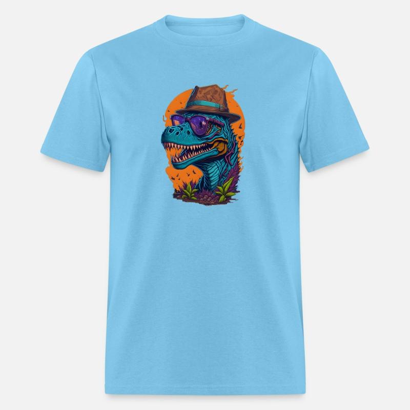 Dinosaur with Glasses and a Hat - Comic Style