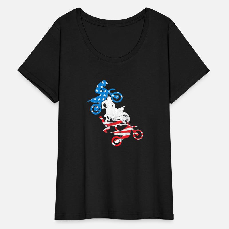 Dirt Bike Rider Blue White Red