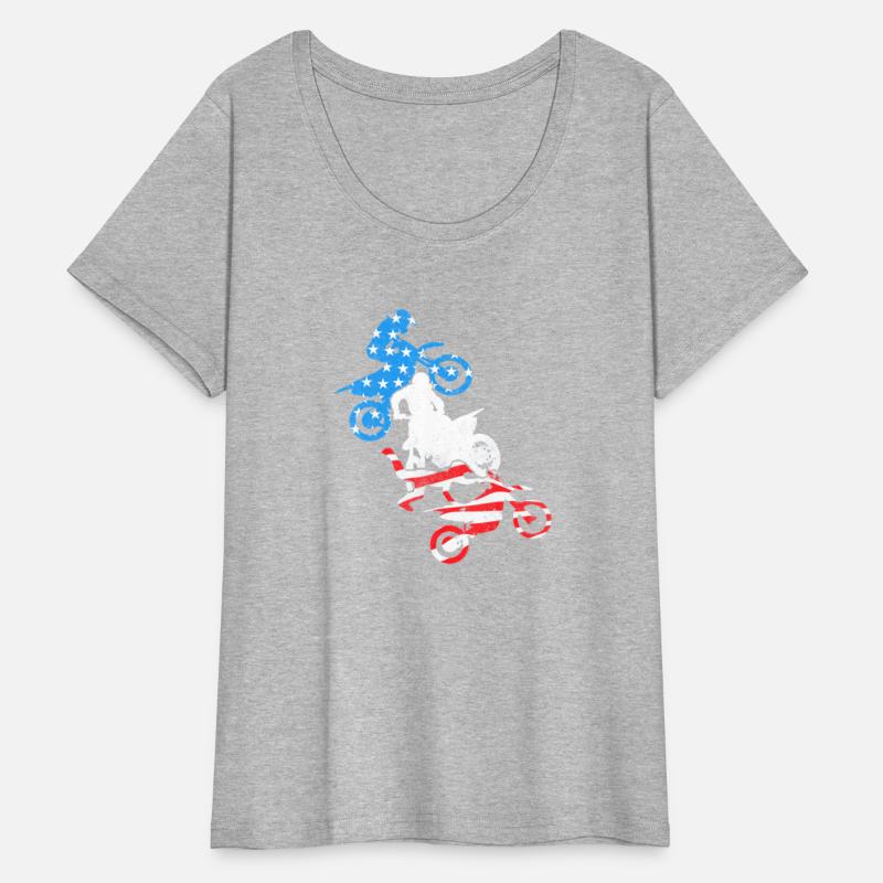 Dirt Bike Rider Blue White Red