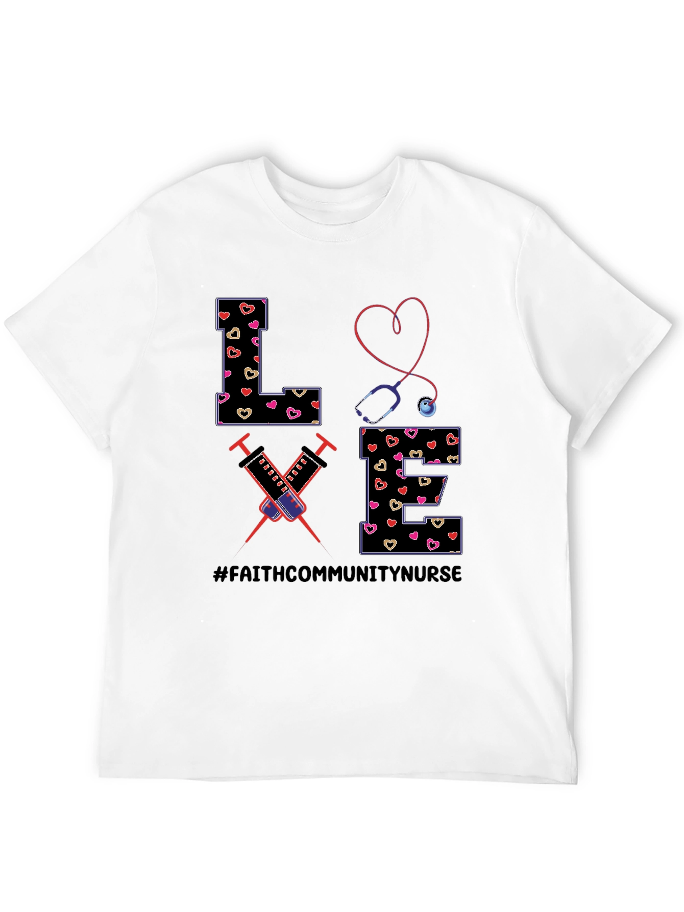 Faith Community Nurse Love Graphic T-Shirt