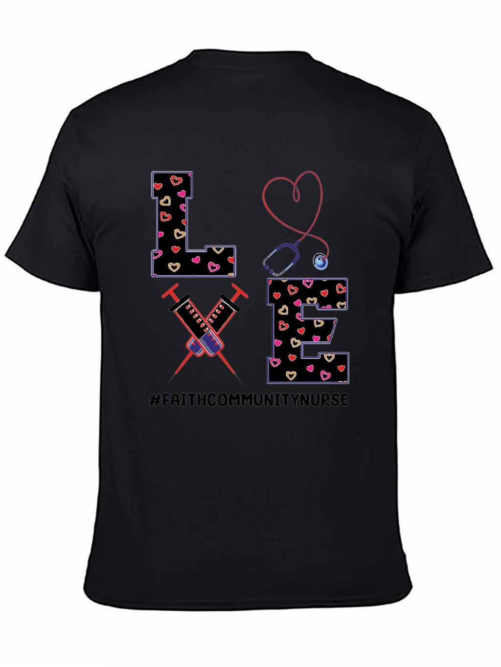 Faith Community Nurse Love Graphic T-Shirt