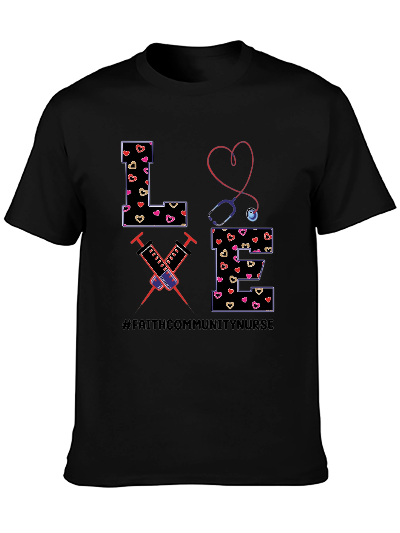 Faith Community Nurse Love Graphic T-Shirt