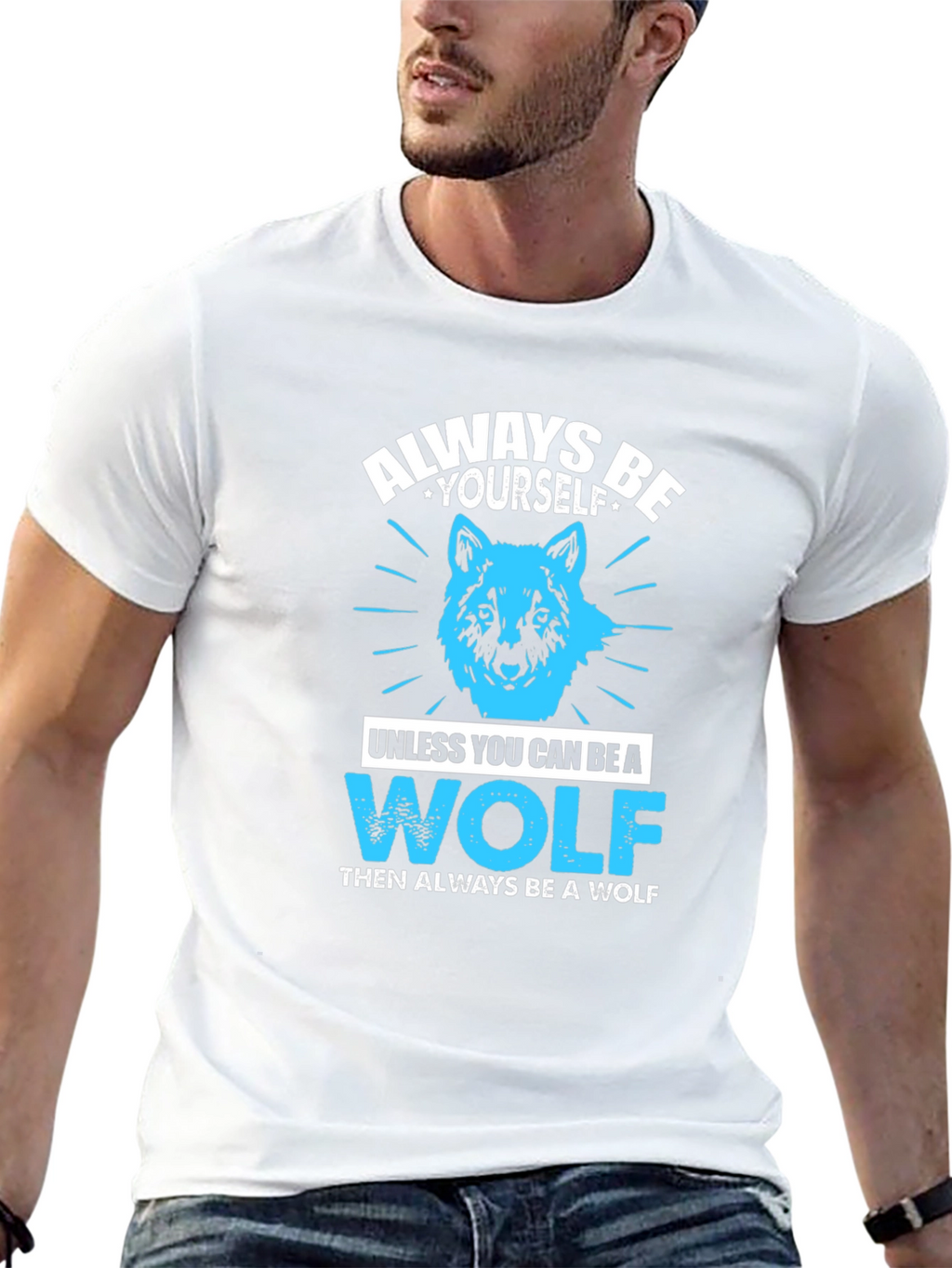 Always Be Yourself Wolf Graphic T-Shirt