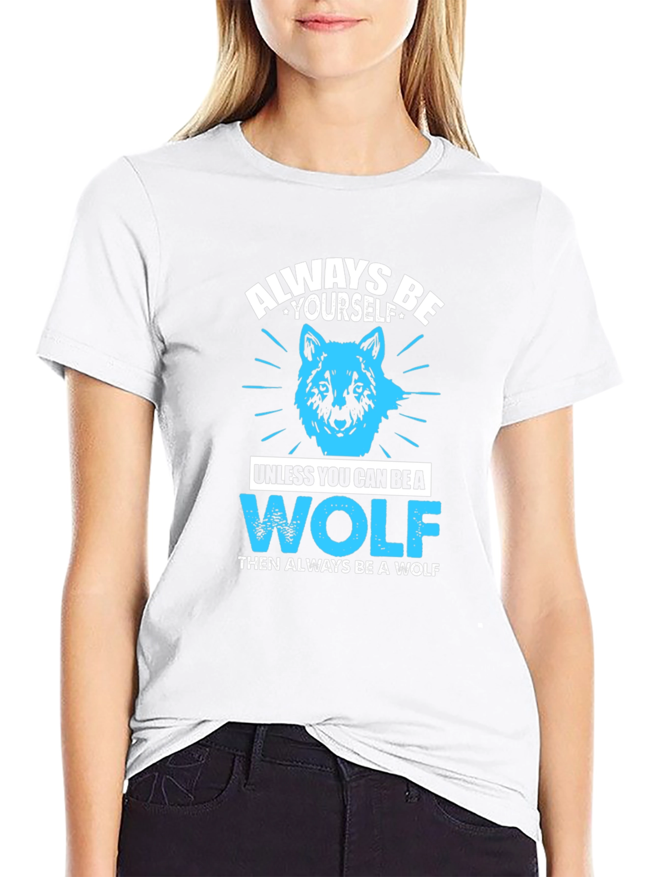 Always Be Yourself Wolf Graphic T-Shirt