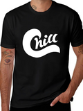 Chill Graphic Tee - Black Cotton Blend Casual T-Shirt