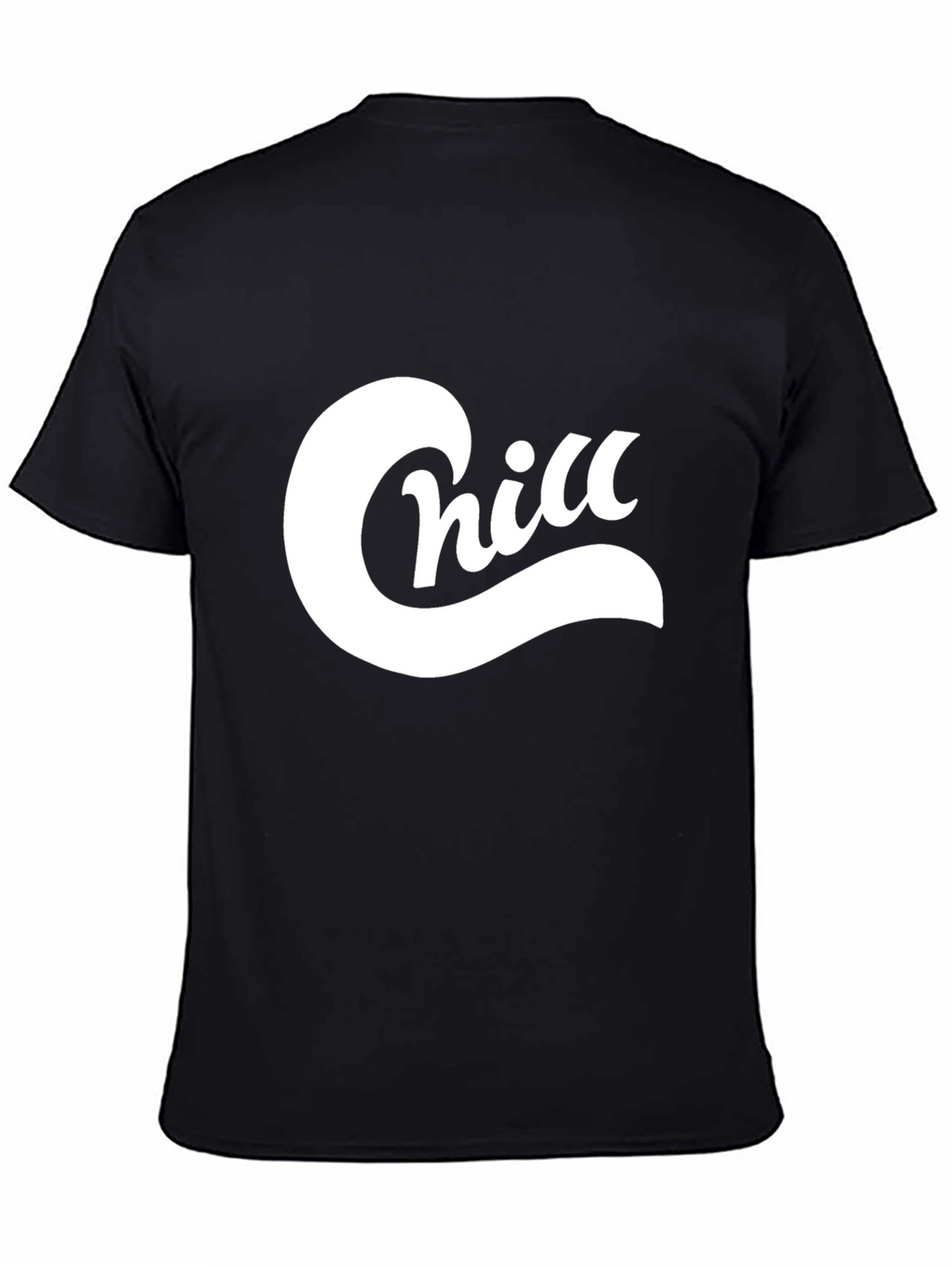 Chill Graphic Tee - Black Cotton Blend Casual T-Shirt