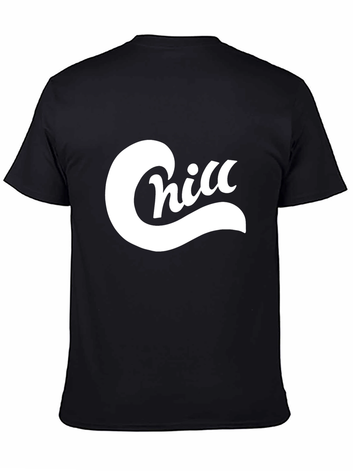 Chill Graphic Tee - Black Cotton Blend Casual T-Shirt