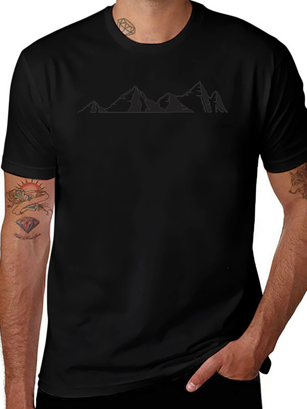 Black Mountain Silhouette Graphic Tee