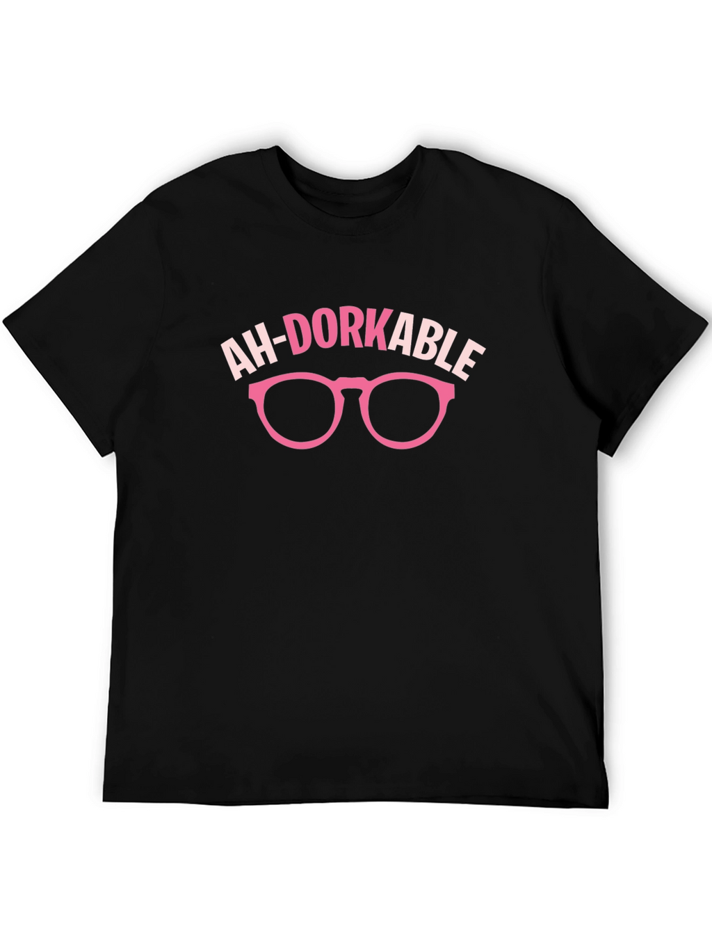 Ah-Dorkable Graphic T-Shirt - Funny Pink Glasses Design