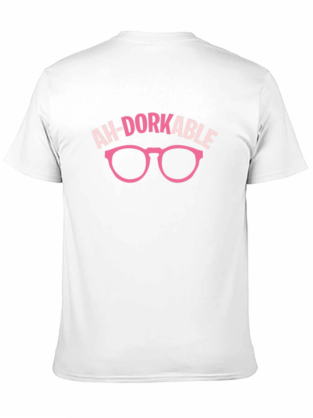 Ah-Dorkable Graphic T-Shirt - Funny Pink Glasses Design