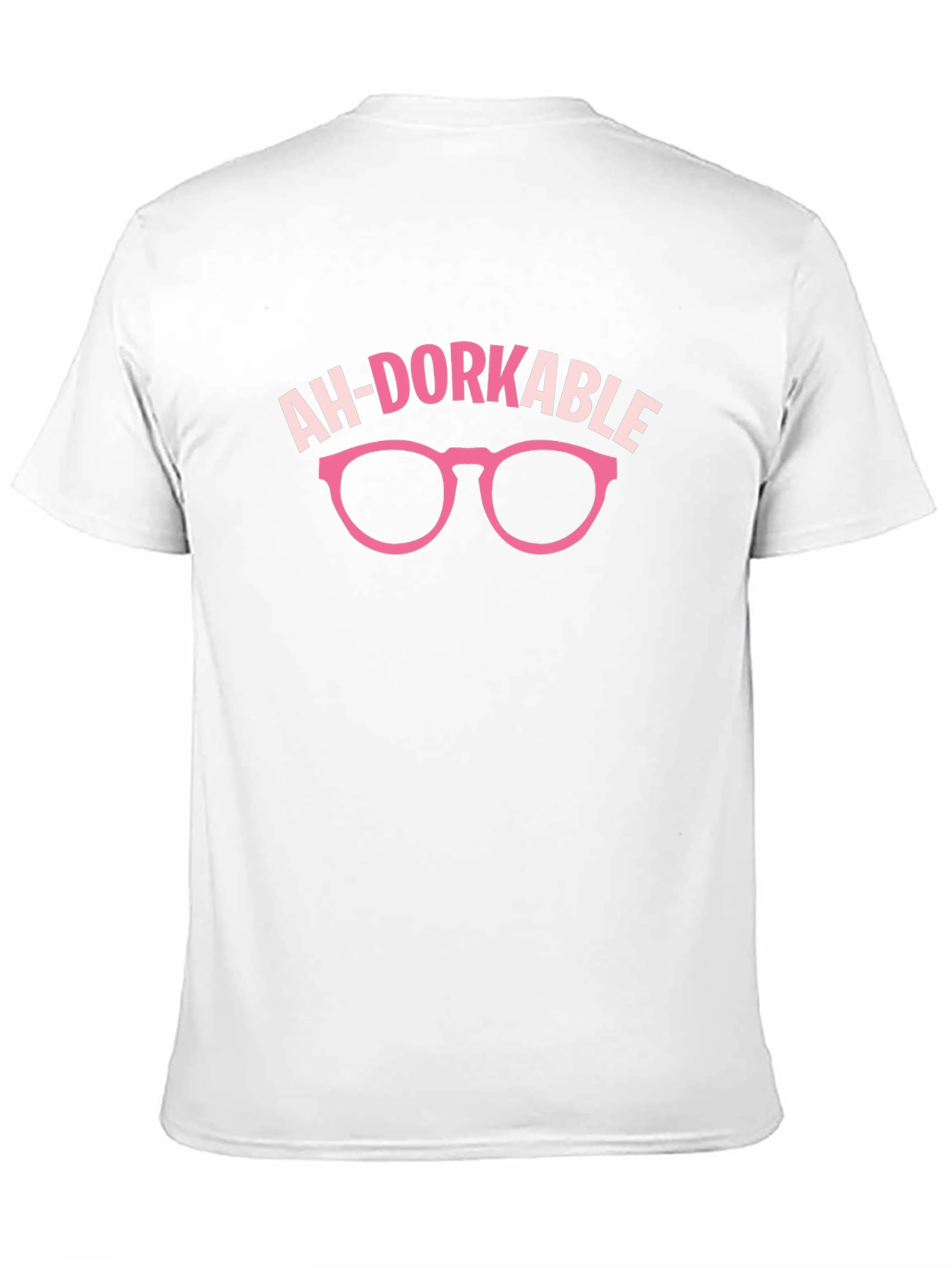 Ah-Dorkable Graphic T-Shirt - Funny Pink Glasses Design