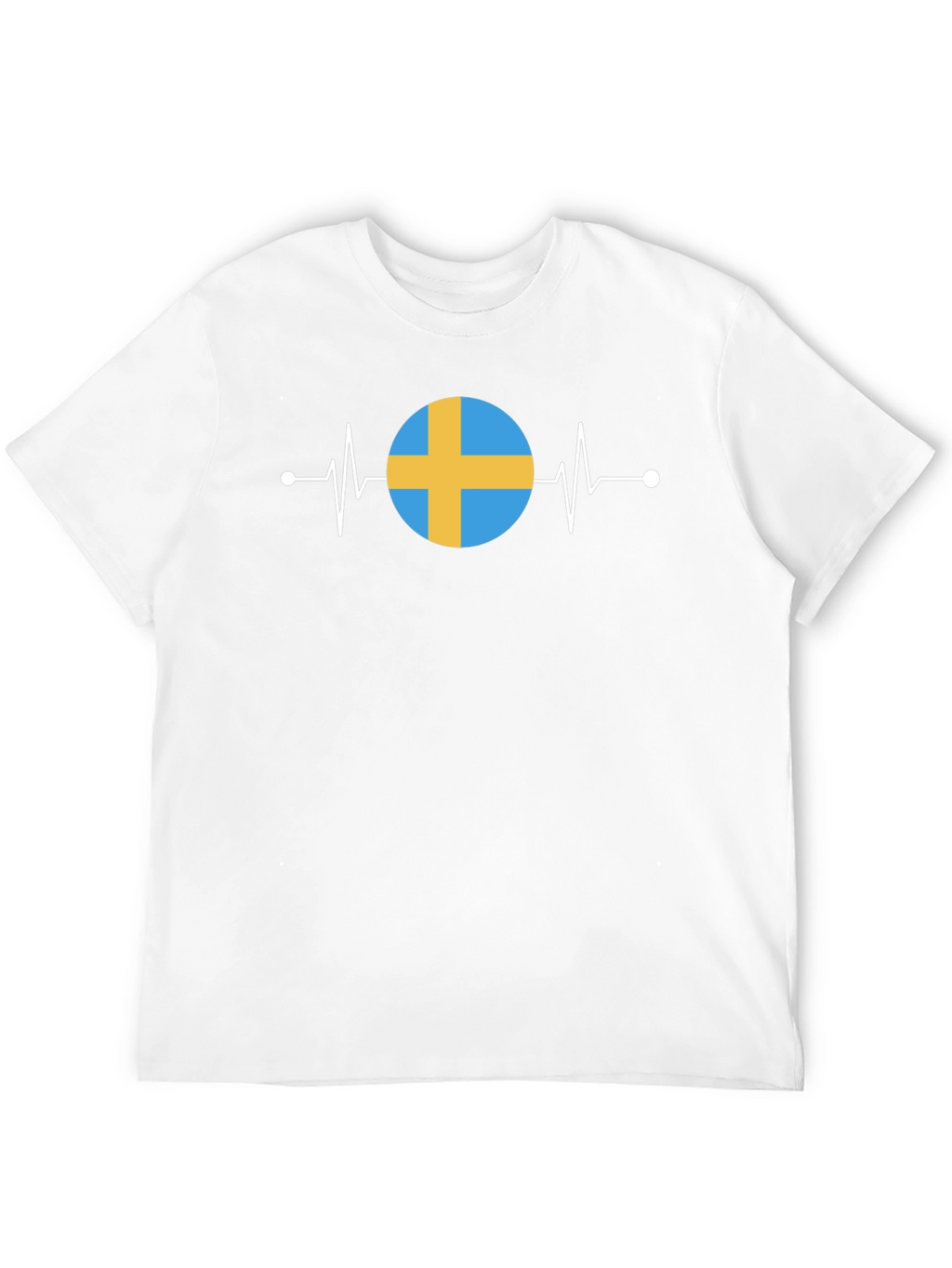 Sweden Flag Heartbeat T-Shirt - Stylish National Pride!