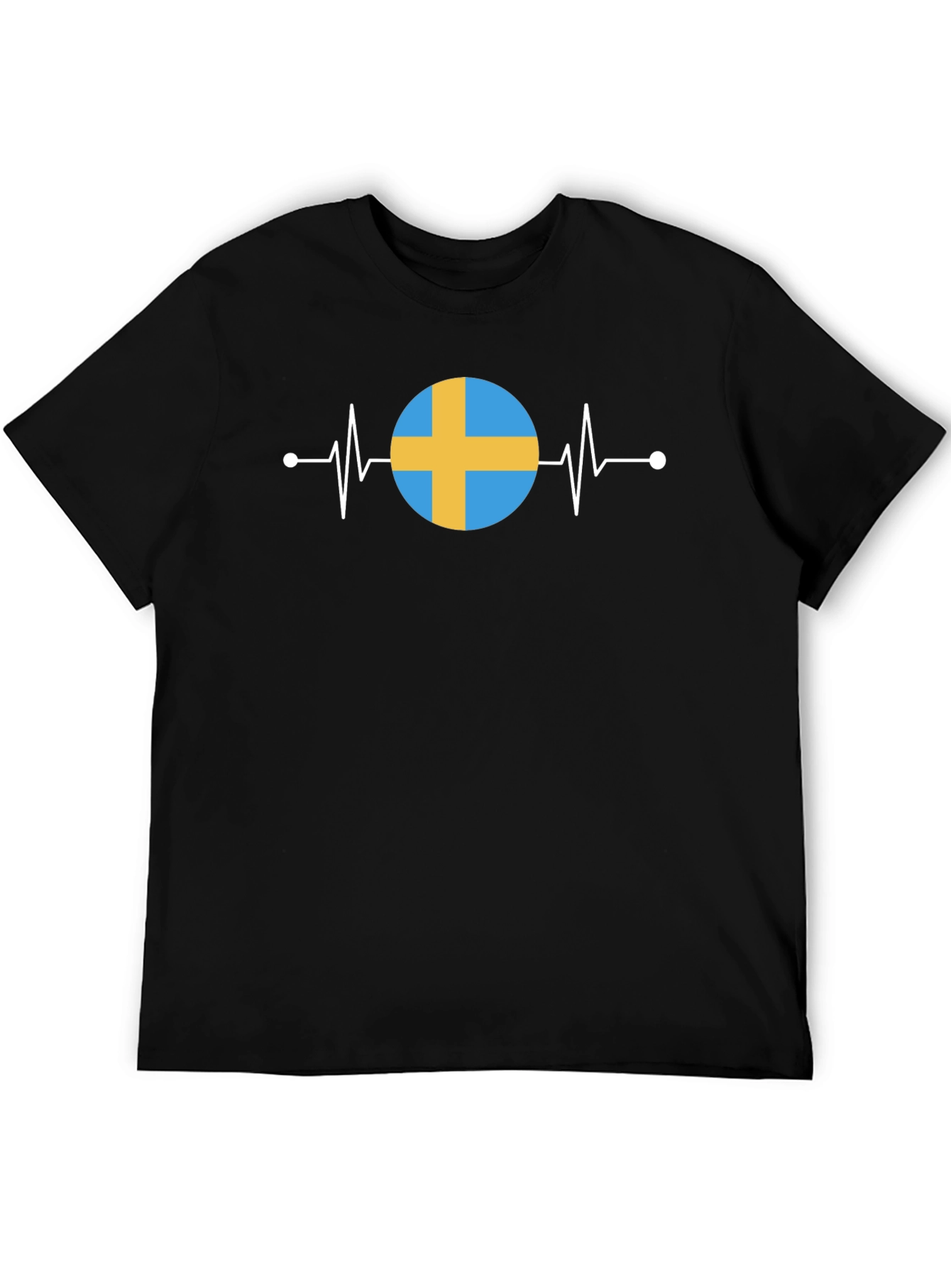 Sweden Flag Heartbeat T-Shirt - Stylish National Pride!