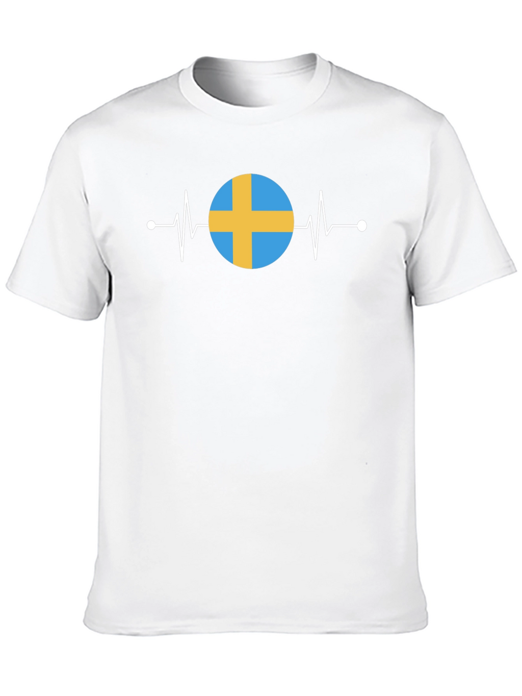 Sweden Flag Heartbeat T-Shirt - Stylish National Pride!