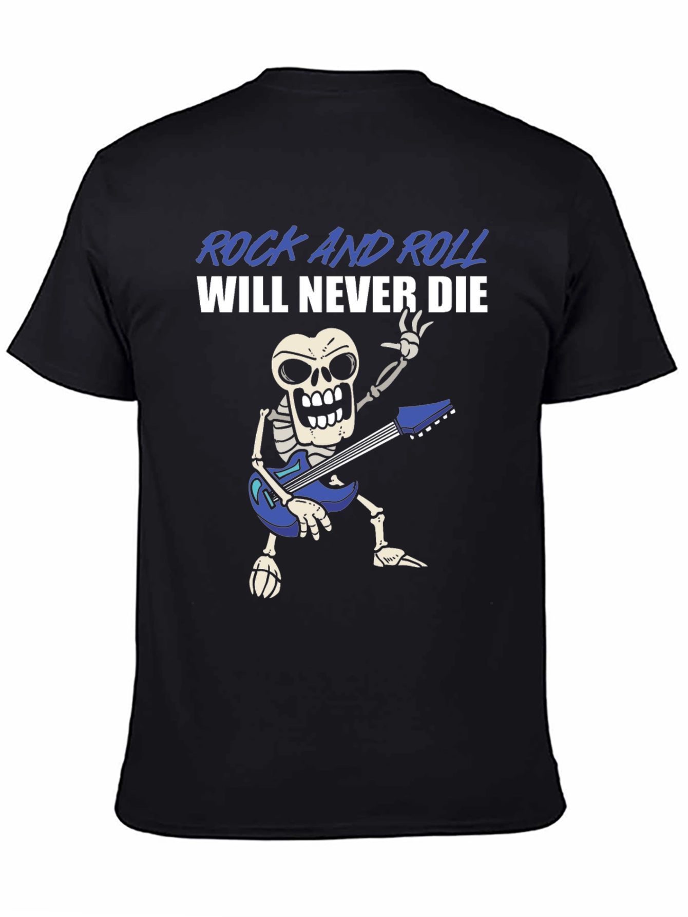 Rock and Roll Skeleton Graphic T-Shirt