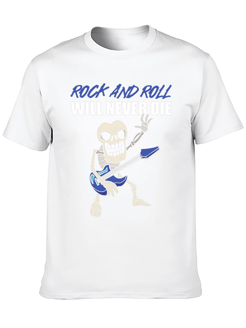 Rock and Roll Skeleton Graphic T-Shirt