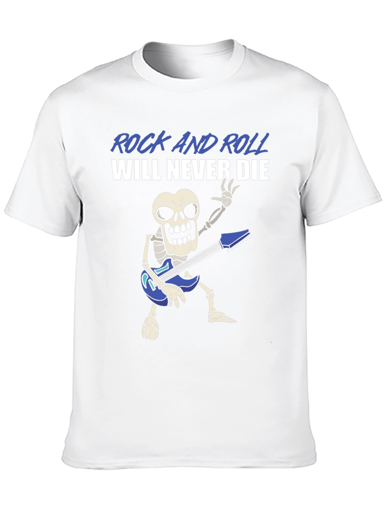 Rock and Roll Skeleton Graphic T-Shirt