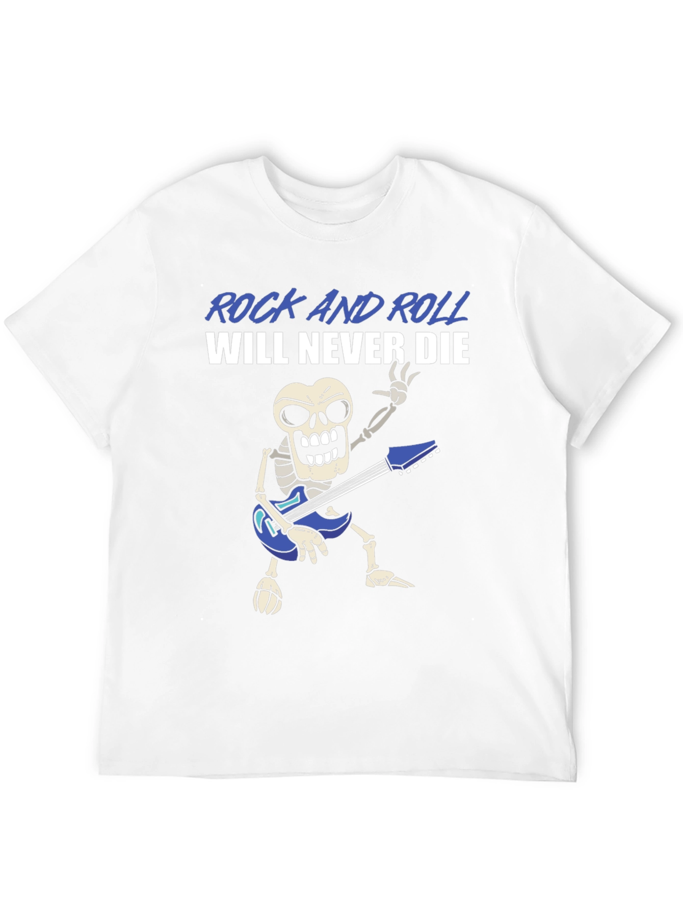 Rock and Roll Skeleton Graphic T-Shirt