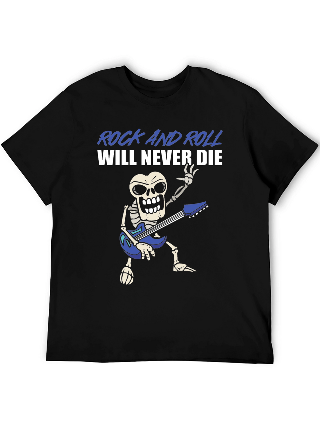 Rock and Roll Skeleton Graphic T-Shirt