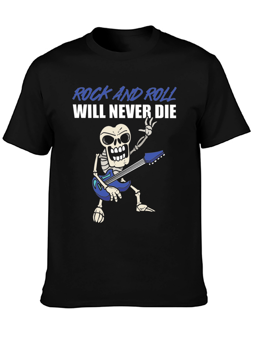 Rock and Roll Skeleton Graphic T-Shirt