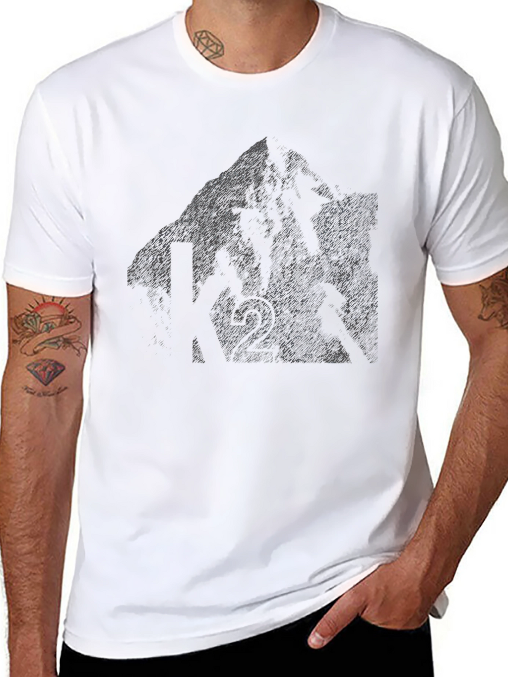Mountain Biker Graphic Tee - Black Cotton Blend