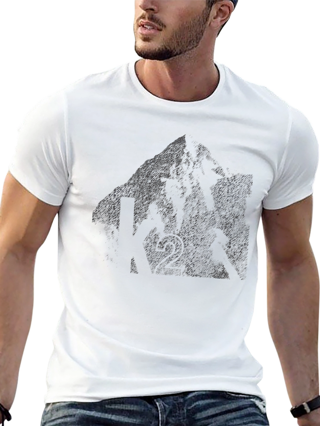 Mountain Biker Graphic Tee - Black Cotton Blend
