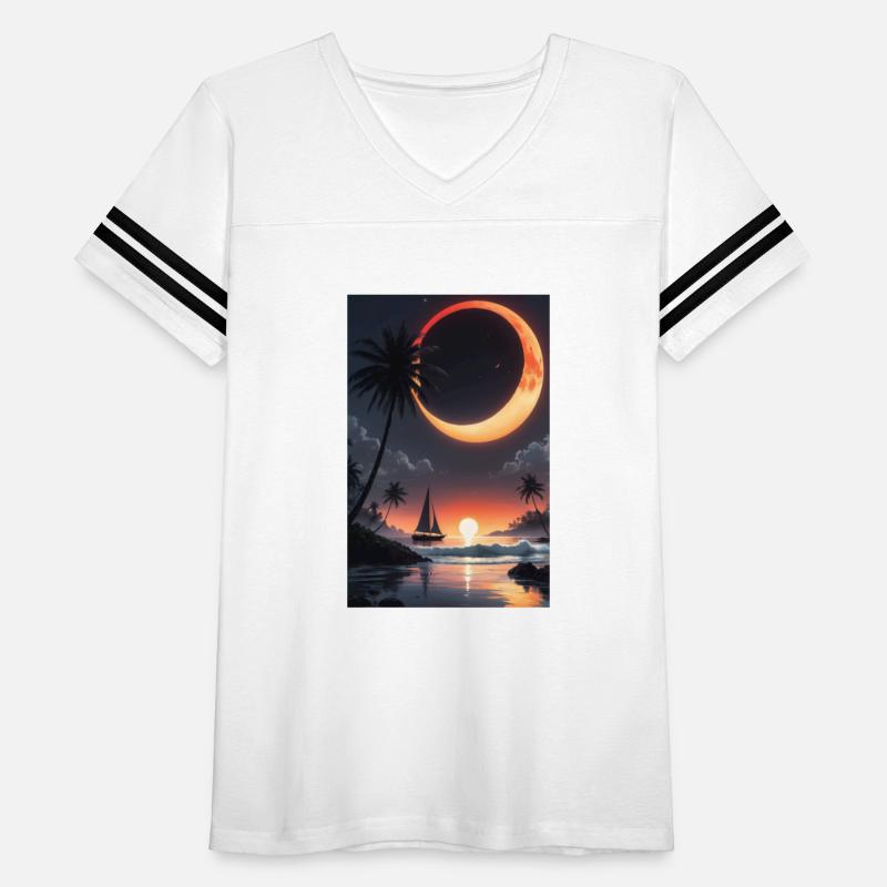 dreamlike fresh morning moon vanationing sunrising