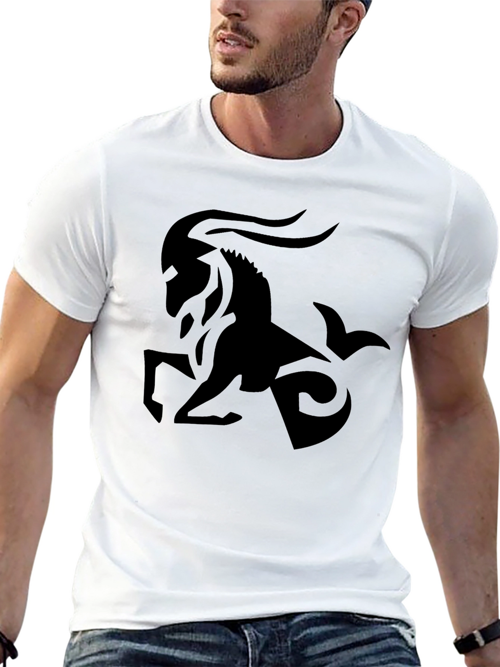 Capricorn Zodiac Sign Black T-Shirt