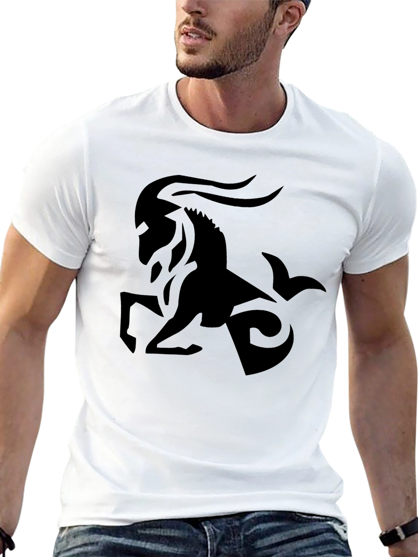 Capricorn Zodiac Sign Black T-Shirt