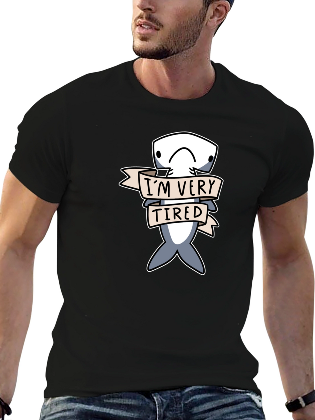 Im Very Tired Hammerhead Shark T-Shirt Funny Graphic Tee