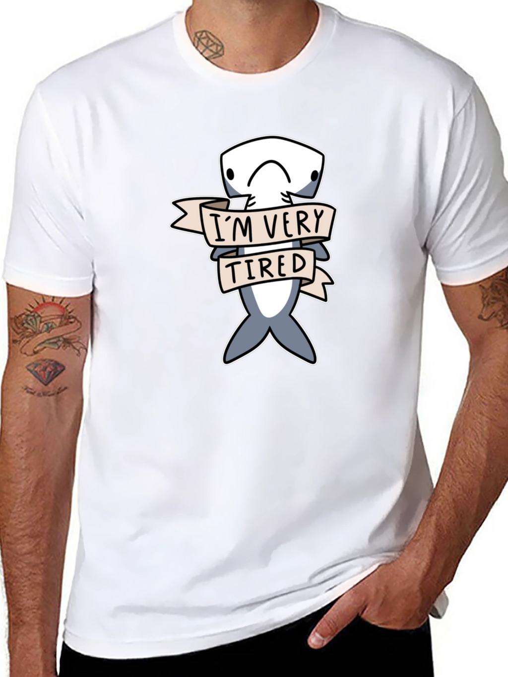 Im Very Tired Hammerhead Shark T-Shirt Funny Graphic Tee