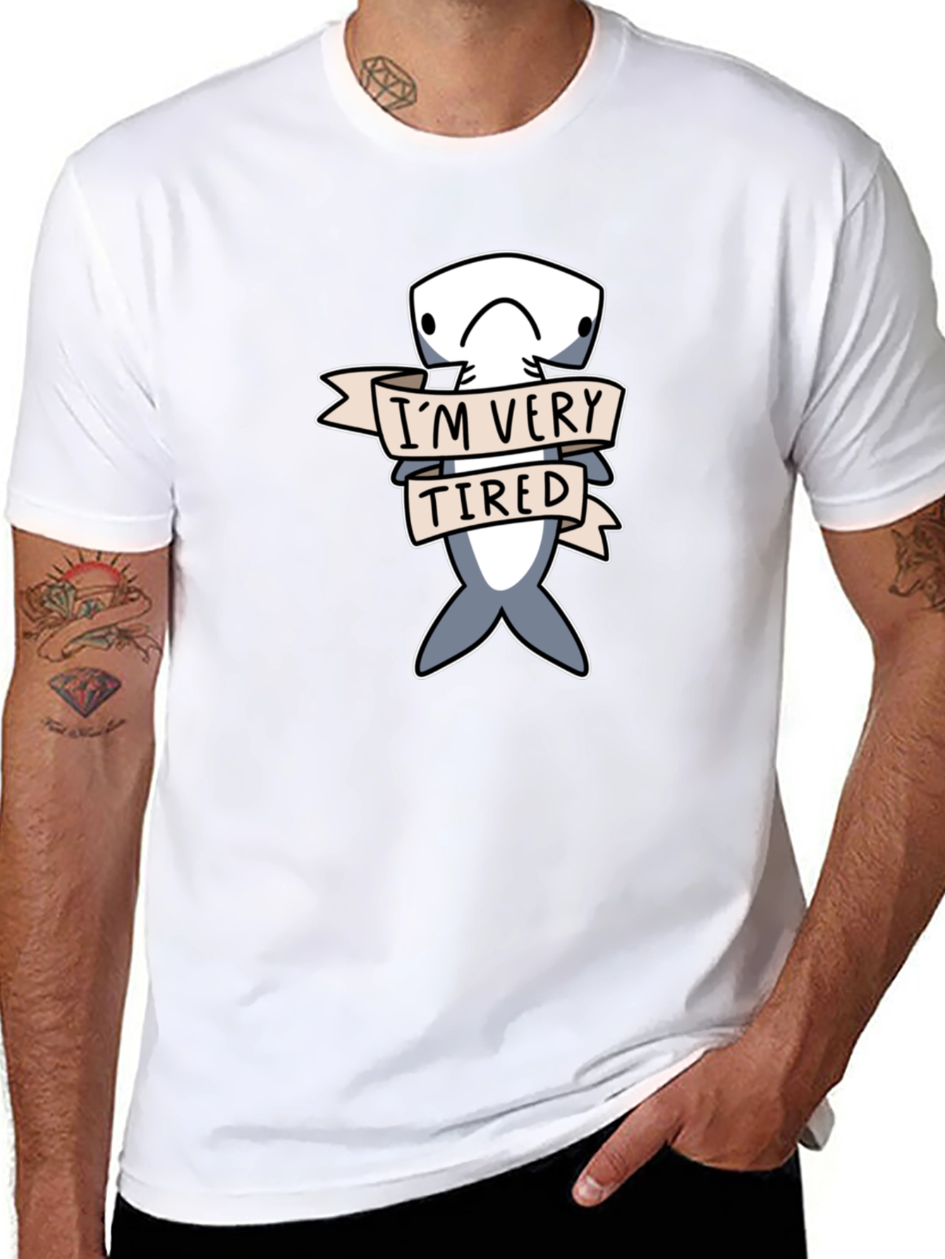 Im Very Tired Hammerhead Shark T-Shirt Funny Graphic Tee
