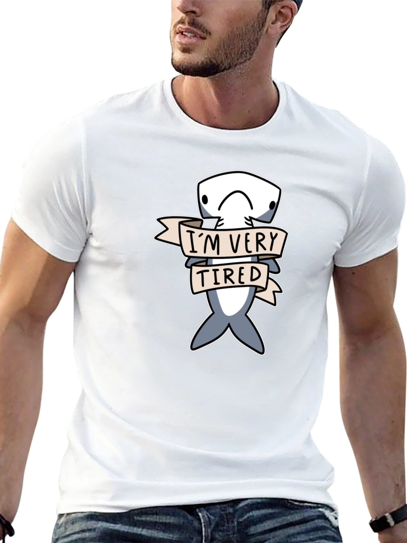 Im Very Tired Hammerhead Shark T-Shirt Funny Graphic Tee