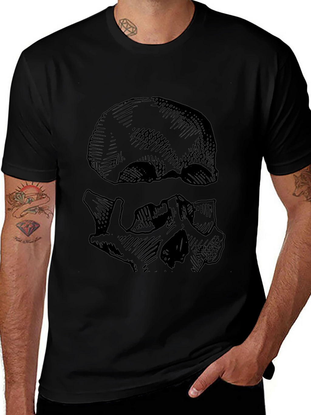 Skull Graphic Black T-Shirt