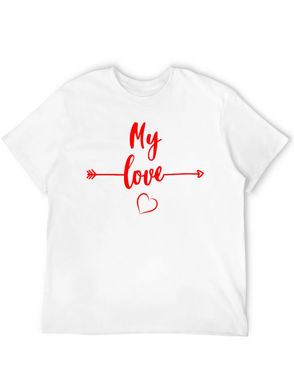 My Love Arrow Heart Graphic Tee - Black