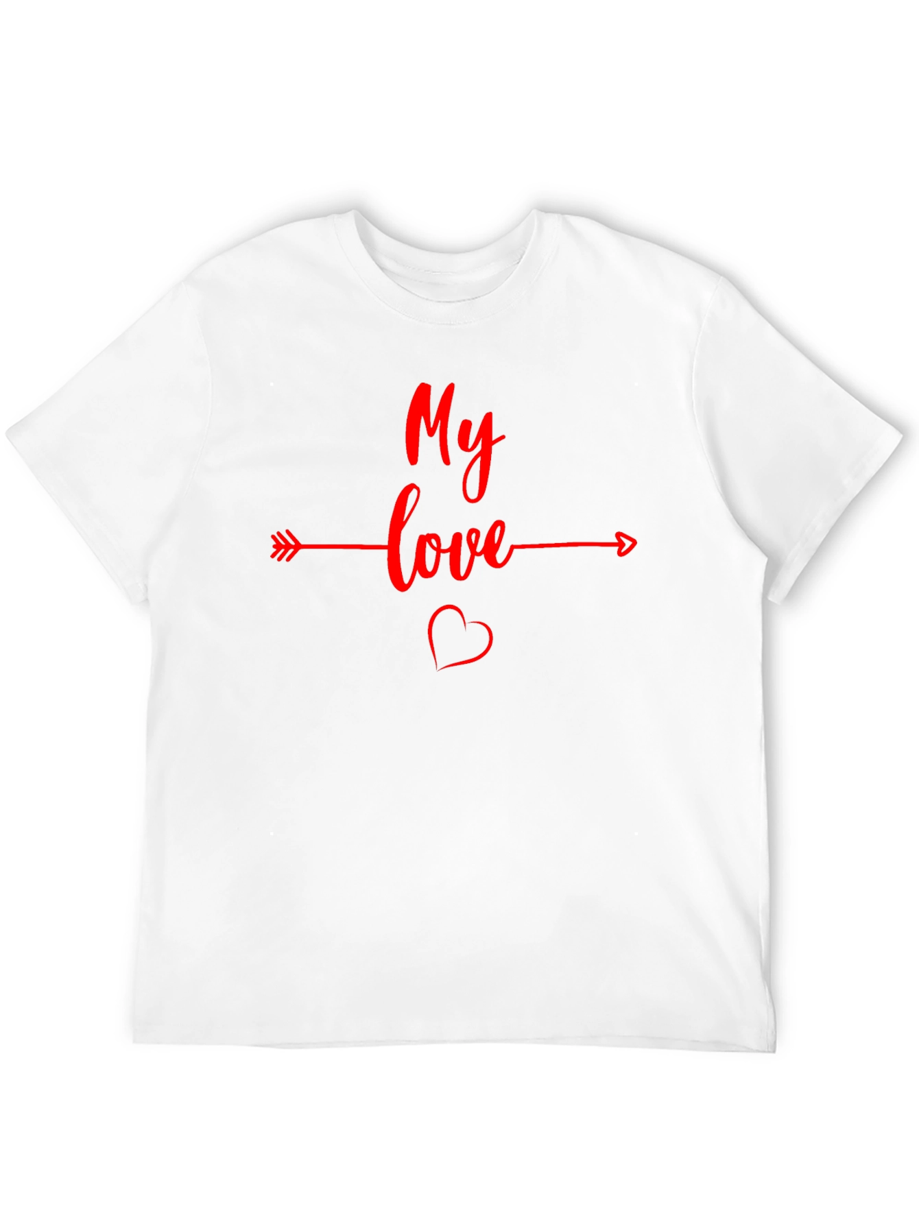 My Love Arrow Heart Graphic Tee - Black