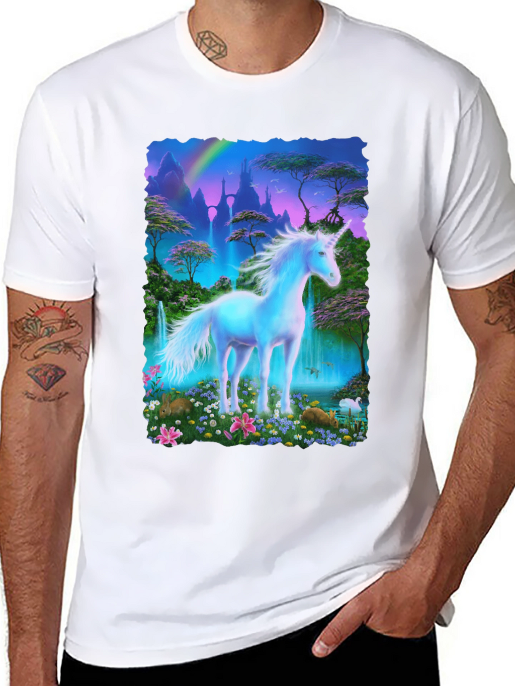 Unicorn Fantasy T-Shirt - Magical Scene