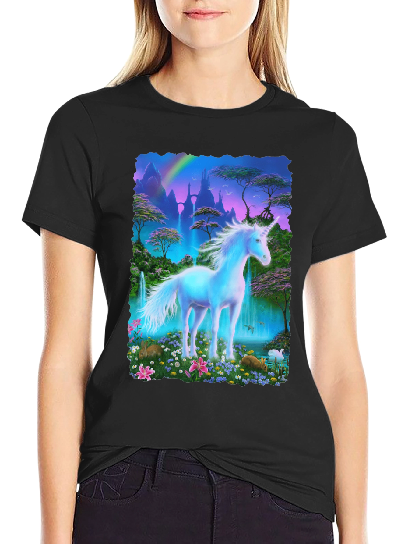 Unicorn Fantasy T-Shirt - Magical Scene