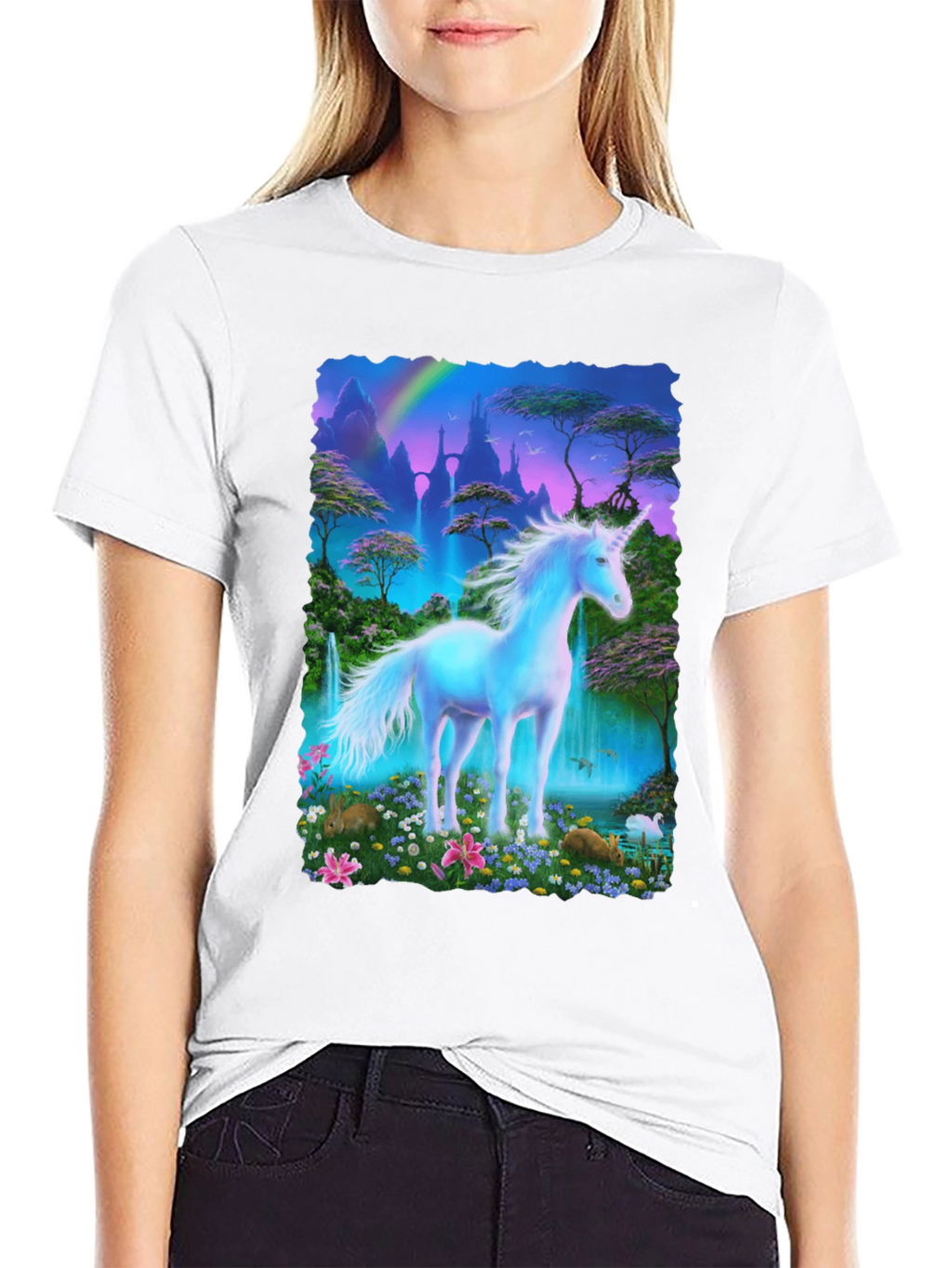 Unicorn Fantasy T-Shirt - Magical Scene