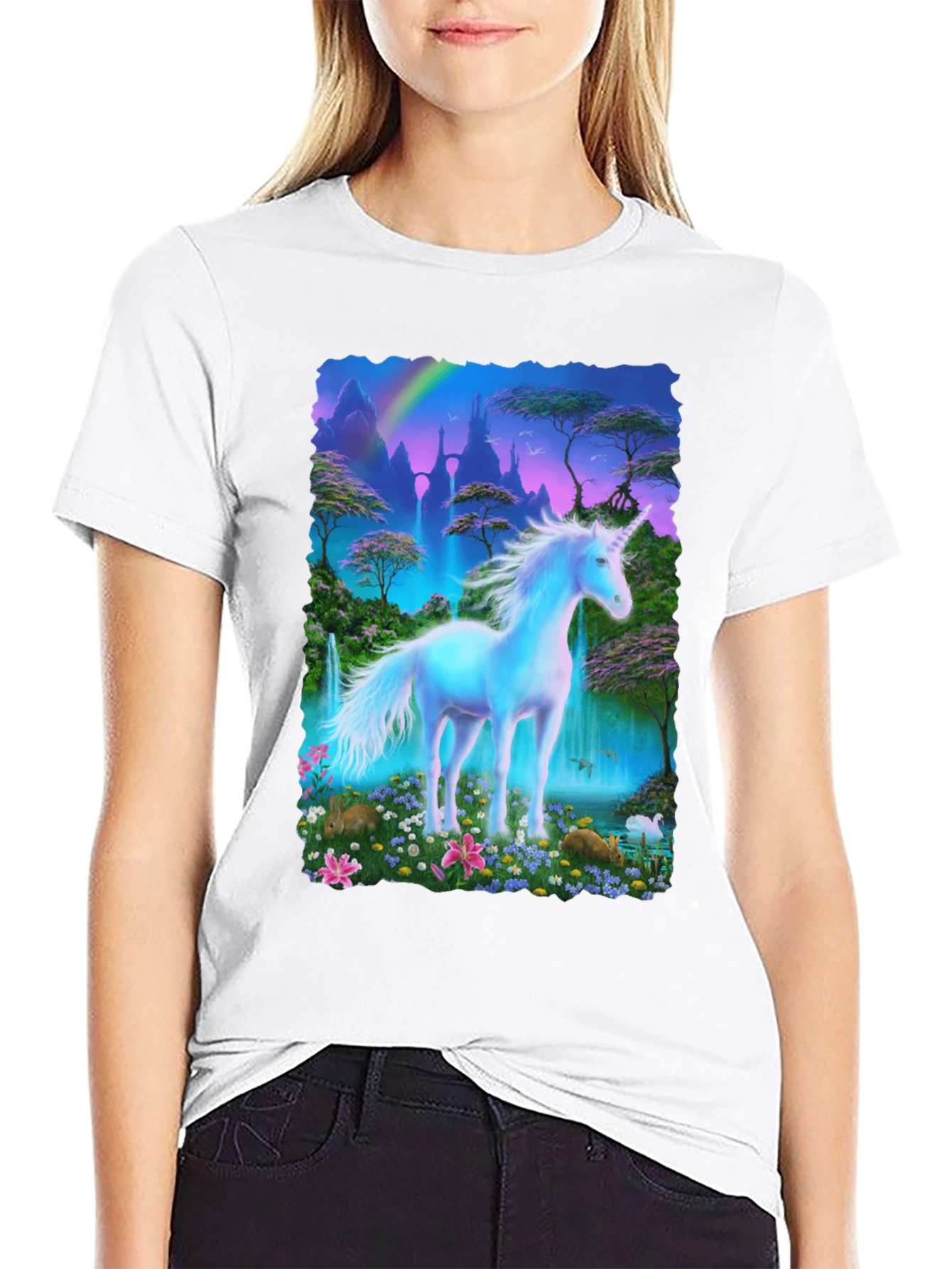 Unicorn Fantasy T-Shirt - Magical Scene