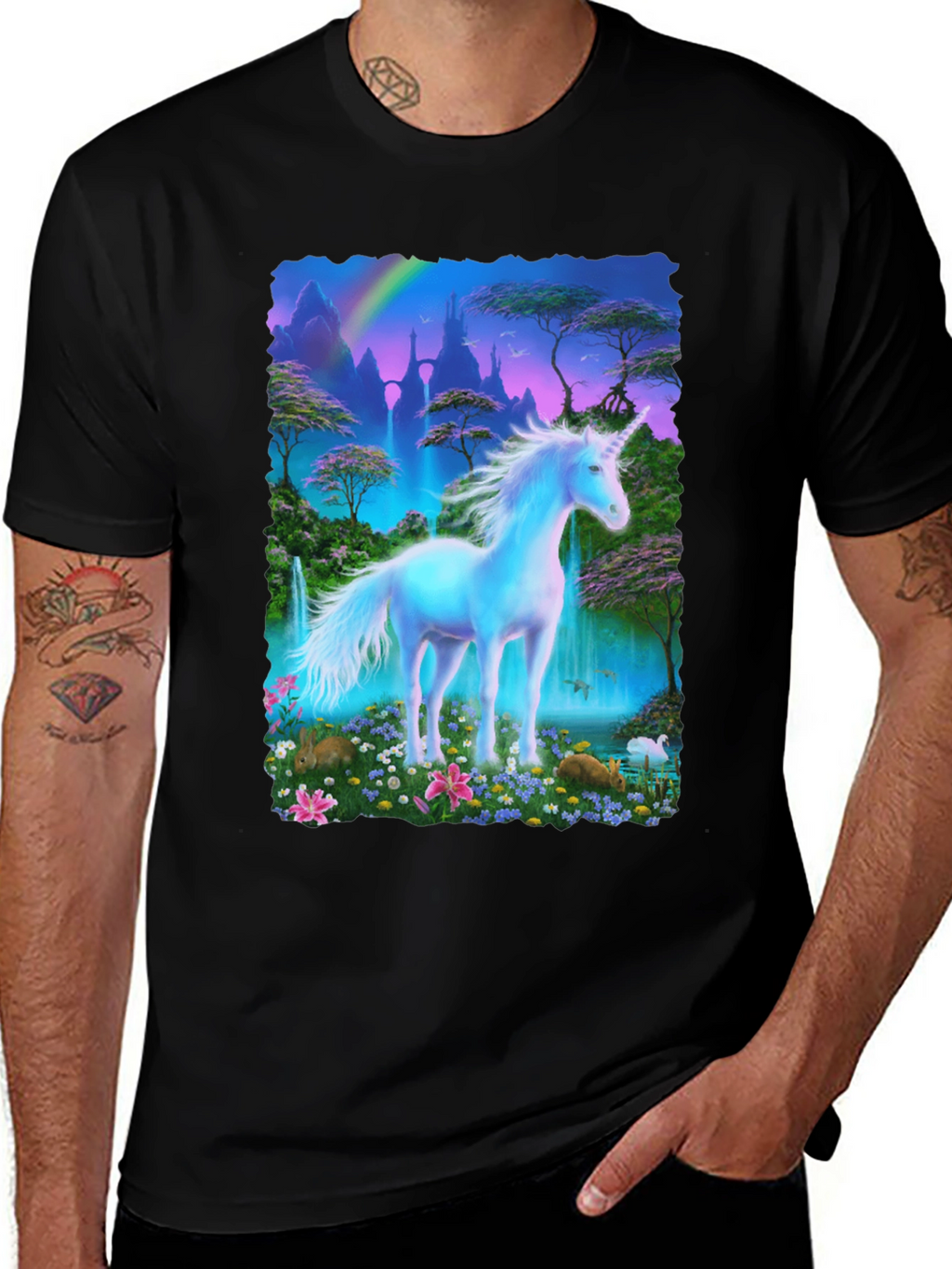 Unicorn Fantasy T-Shirt - Magical Scene