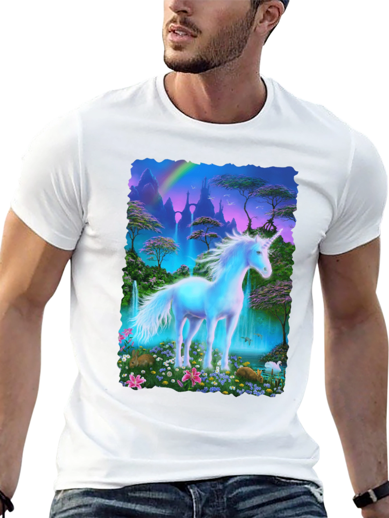 Unicorn Fantasy T-Shirt - Magical Scene