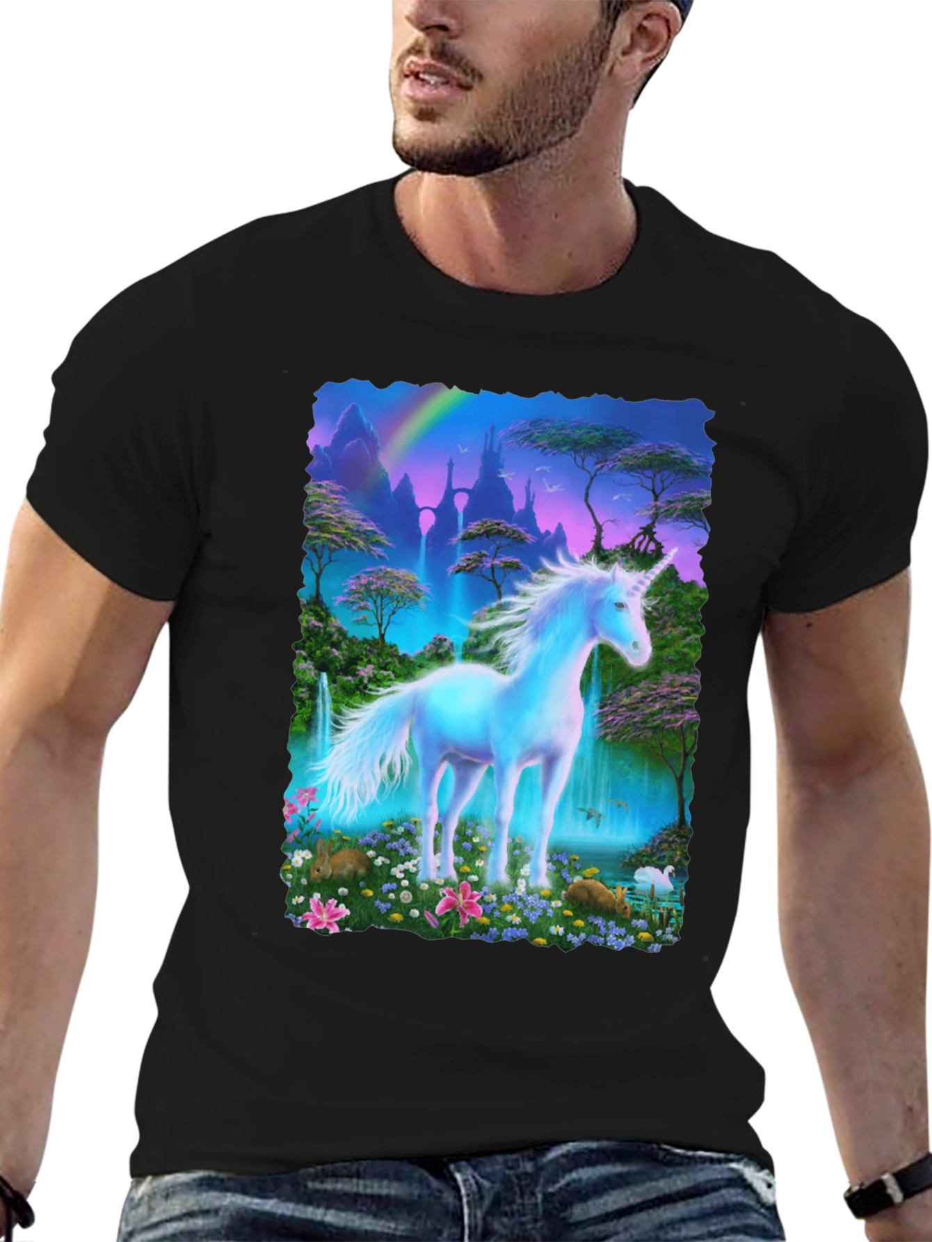 Unicorn Fantasy T-Shirt - Magical Scene