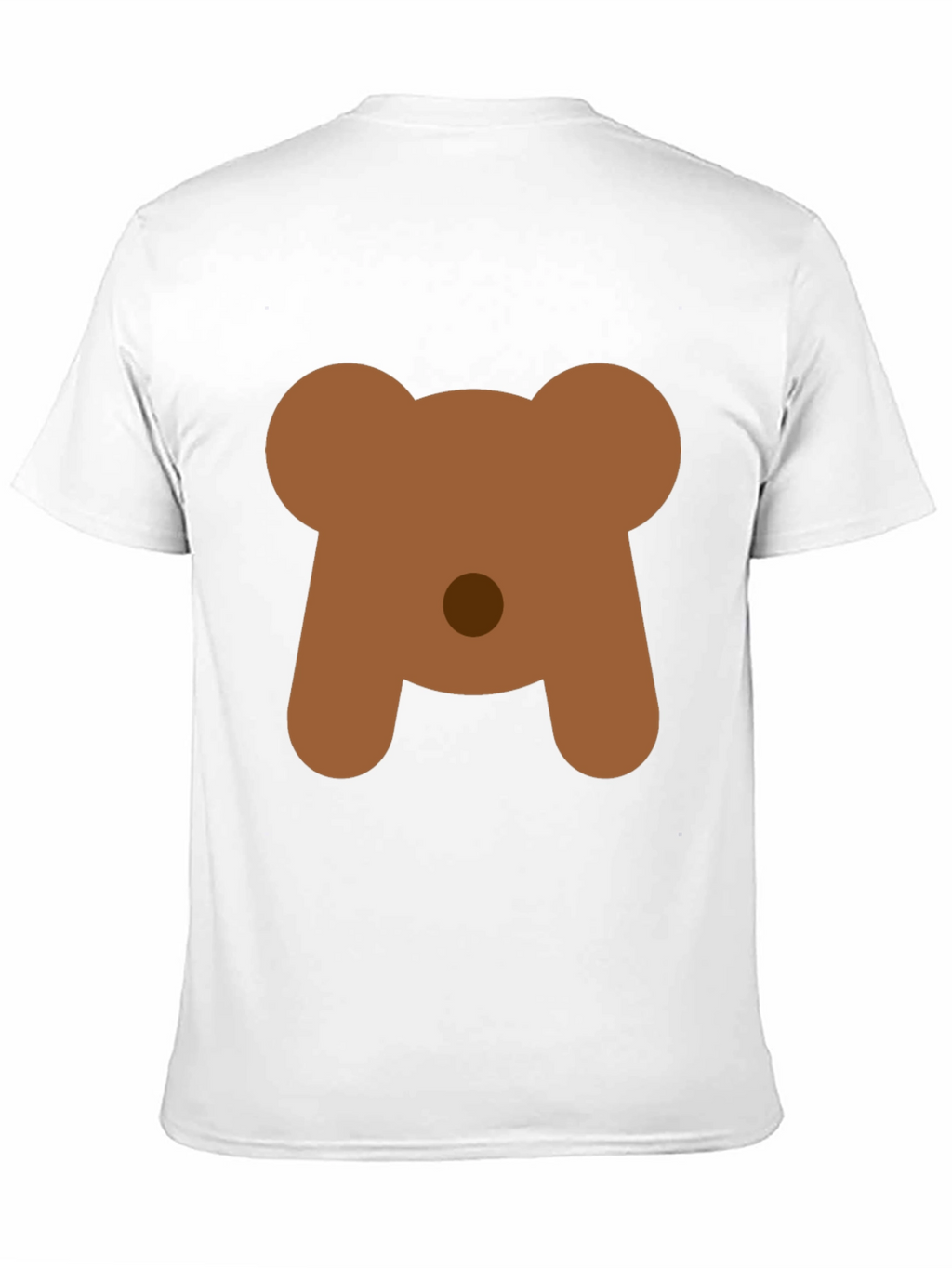 Cute Bear Face Graphic Tee - Black Casual T-Shirt