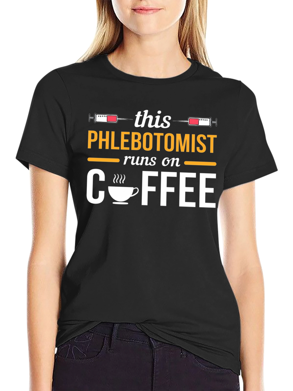 Phlebotomist Runs on Coffee T-Shirt