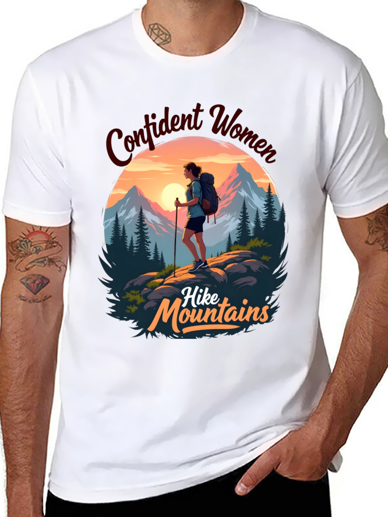 Confident Women Hike Mountains T-Shirt